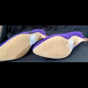 Purple suede ladies shoes