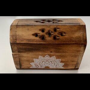 Wooden incense burning box