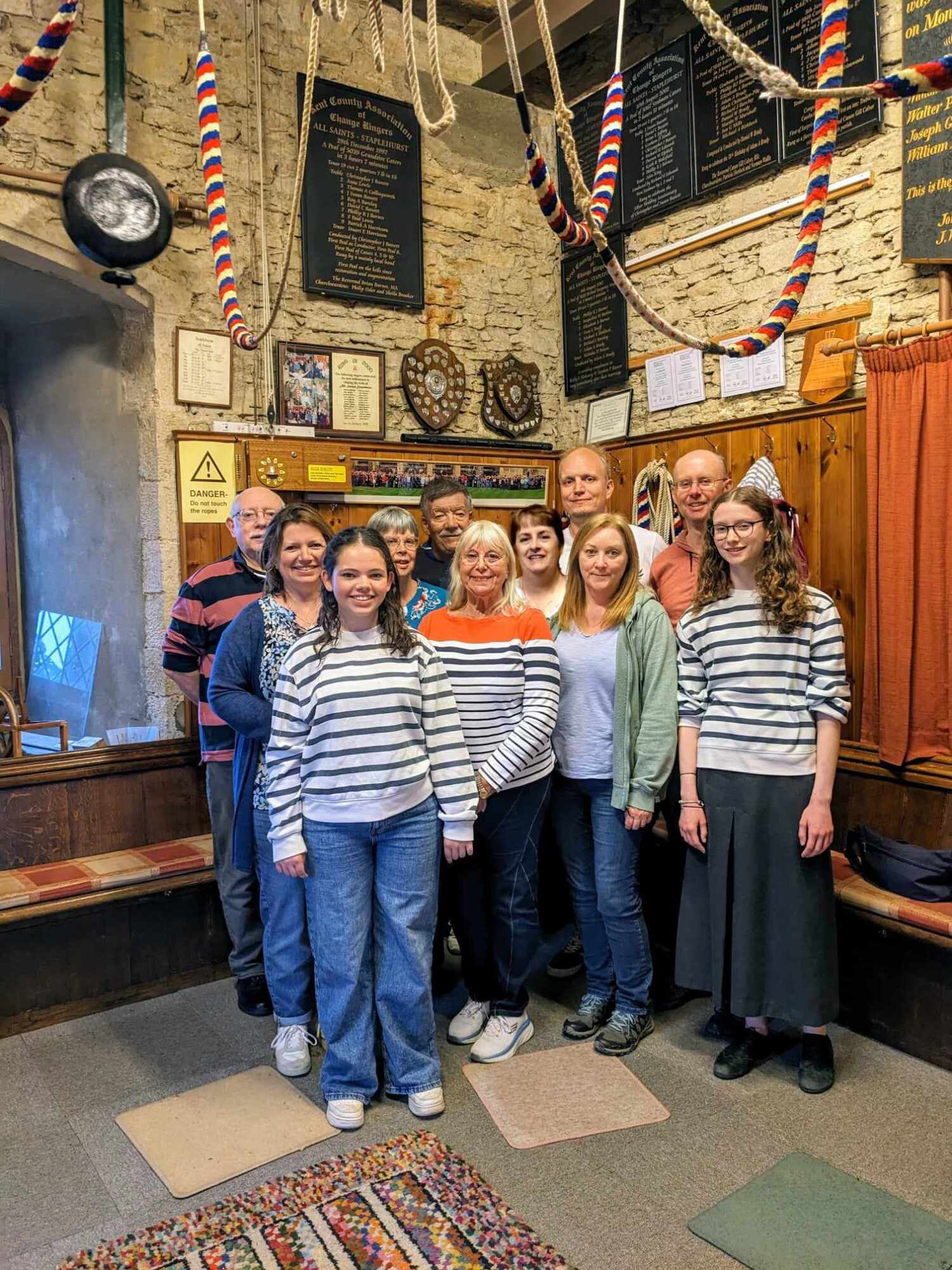 Group photo of ringers after D-Day ringing 6th June 2024