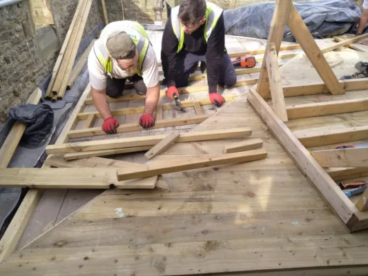 Tower roof timber work